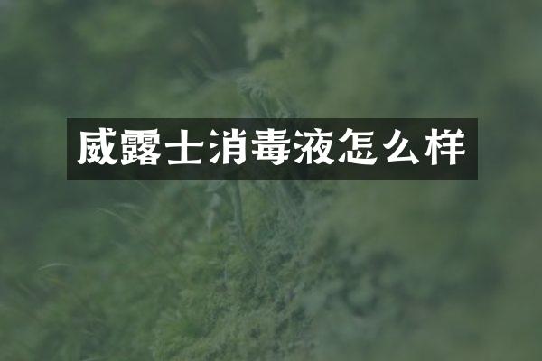 威露士消毒液怎么样