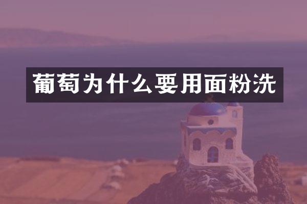 葡萄为什么要用面粉洗