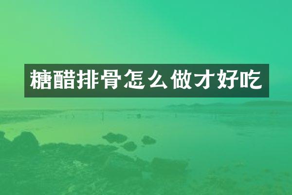 糖醋排骨怎么做才好吃