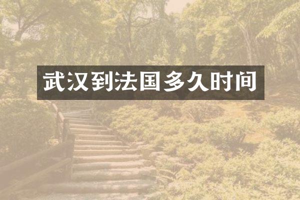 武汉到法国多久时间