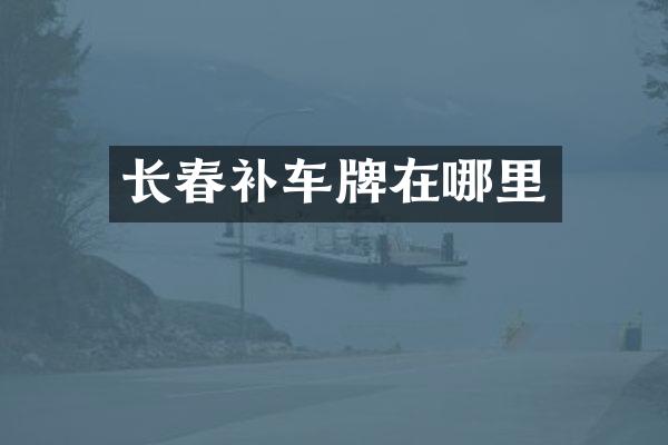 长春补车牌在哪里