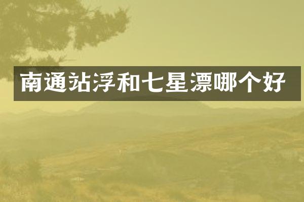 南通站浮和七星漂哪个好