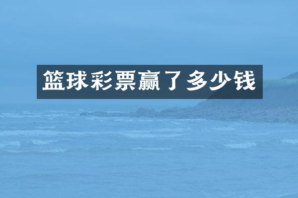篮球彩票赢了多少钱