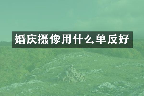 婚庆摄像用什么单反好