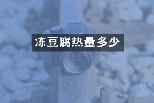 冻豆腐热量多少