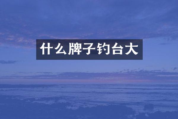 什么牌子钓台大