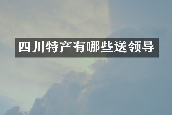 四川特产有哪些送领导