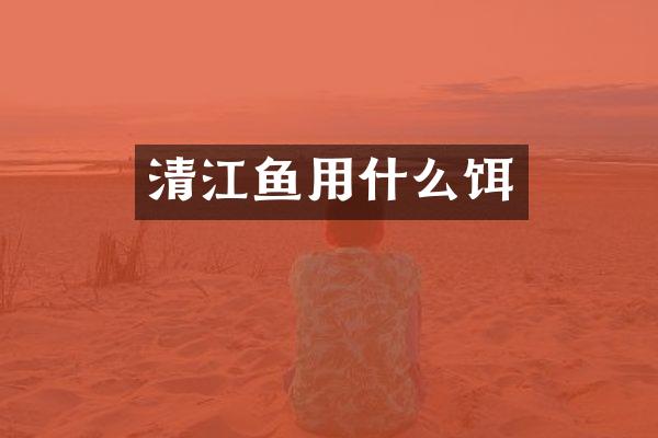 清江鱼用什么饵