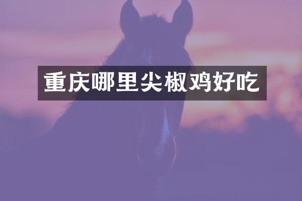 重庆哪里尖椒鸡好吃