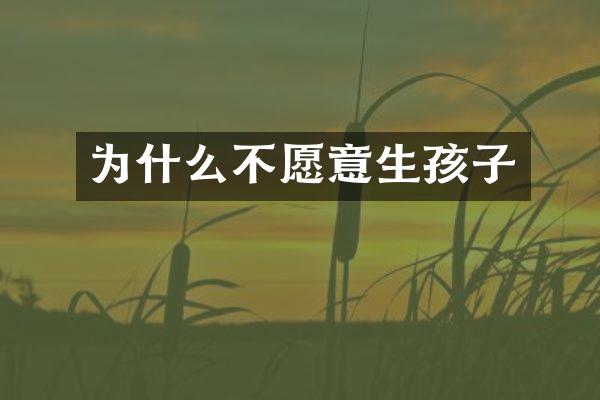 为什么不愿意生孩子