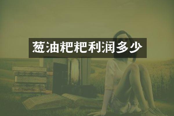 葱油粑粑利润多少