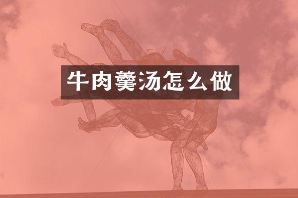 牛肉羹汤怎么做