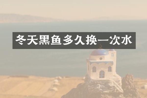 冬天黑鱼多久换一次水