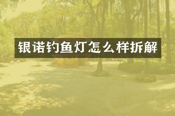 银诺钓鱼灯怎么样拆解