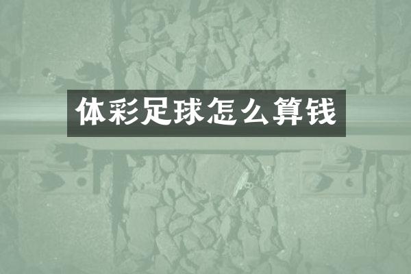 体彩足球怎么算钱