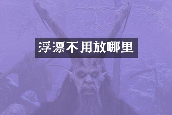 浮漂不用放哪里