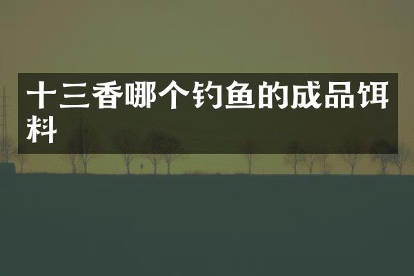 十三香哪个钓鱼的成品饵料