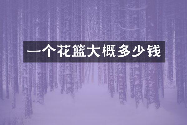 一个花篮大概多少钱