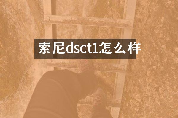 索尼dsct1怎么样