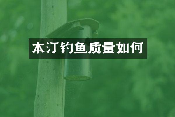 本汀钓鱼质量如何