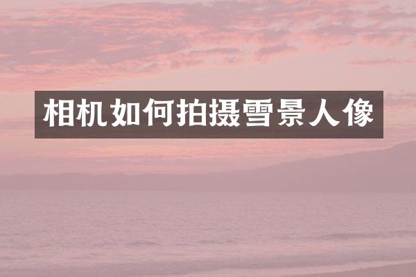相机如何拍摄雪景人像