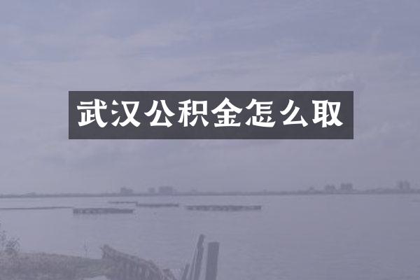 武汉公积金怎么取