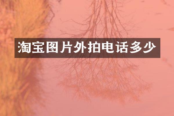 淘宝图片外拍电话多少