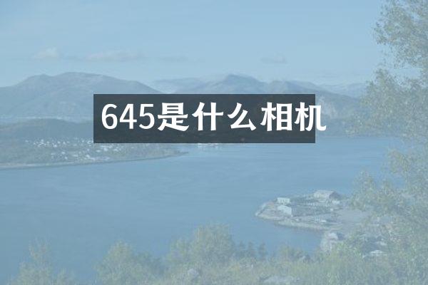 645是什么相机