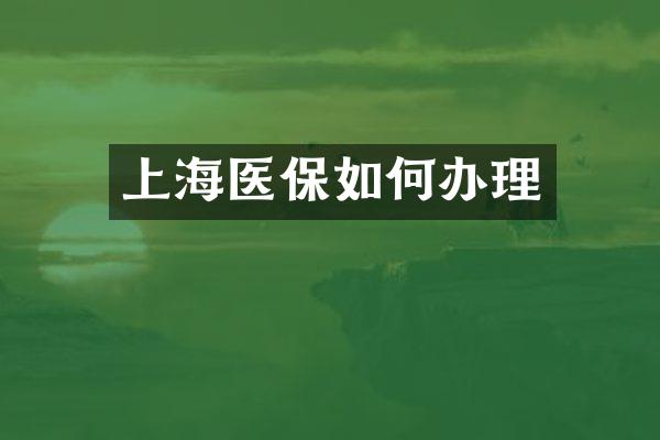 上海医保如何办理