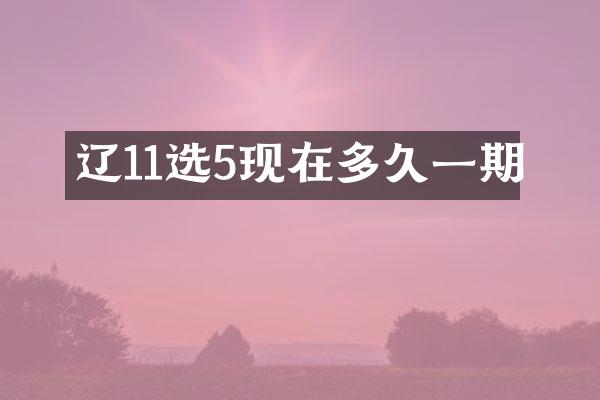 辽11选5现在多久一期