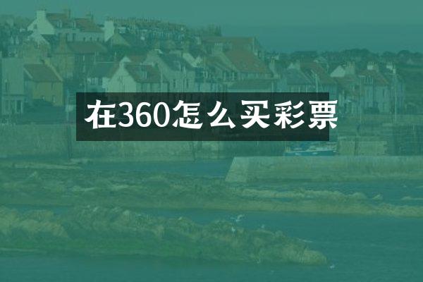 在360怎么买彩票