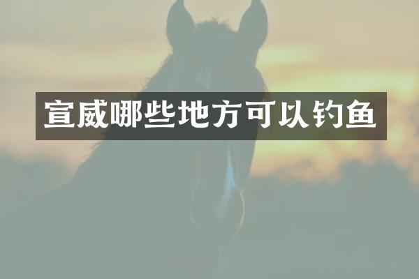 宣威哪些地方可以钓鱼