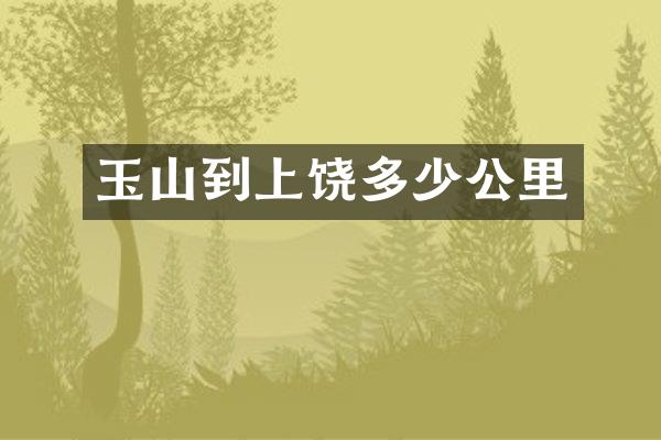 玉山到上饶多少公里