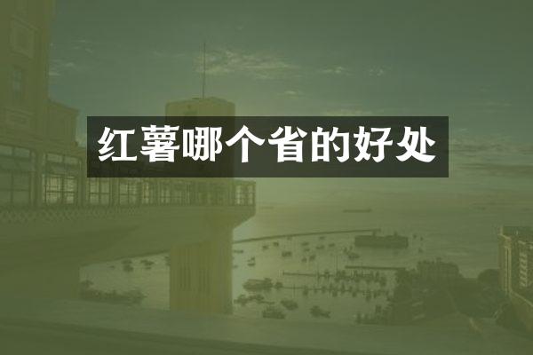 红薯哪个省的好处