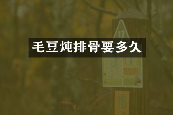 毛豆炖排骨要多久