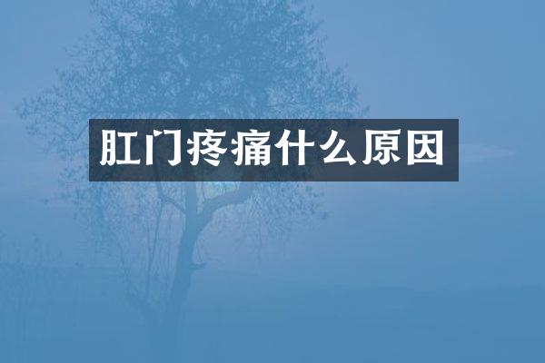 肛门疼痛什么原因