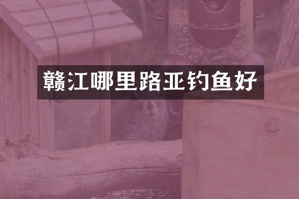 赣江哪里路亚钓鱼好