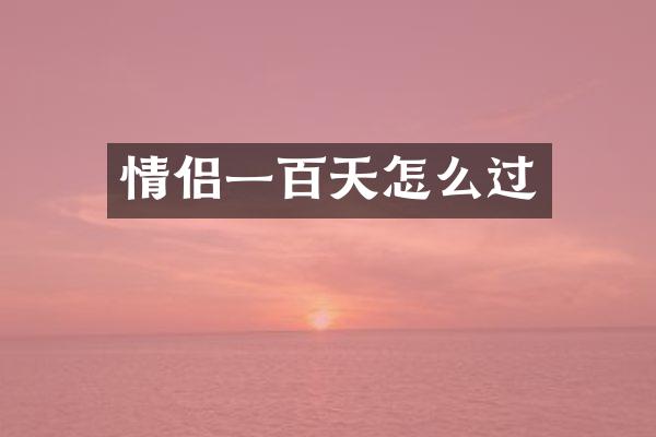 情侣一百天怎么过