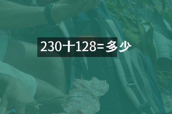 230十128=多少