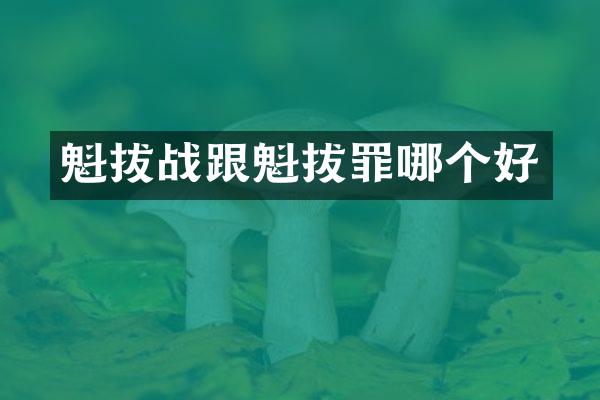 魁拔战跟魁拔罪哪个好