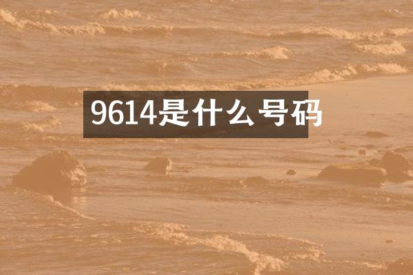 9614是什么号码