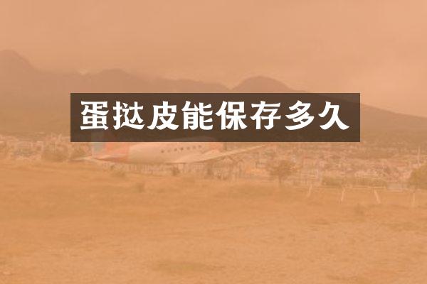 蛋挞皮能保存多久