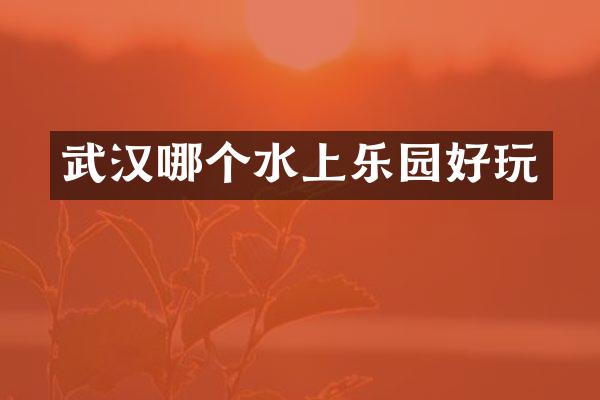 武汉哪个水上乐园好玩