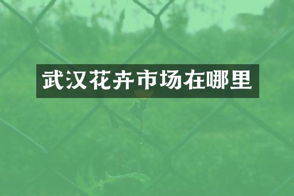 武汉花卉市场在哪里