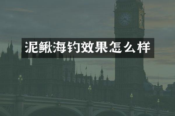泥鳅海钓效果怎么样