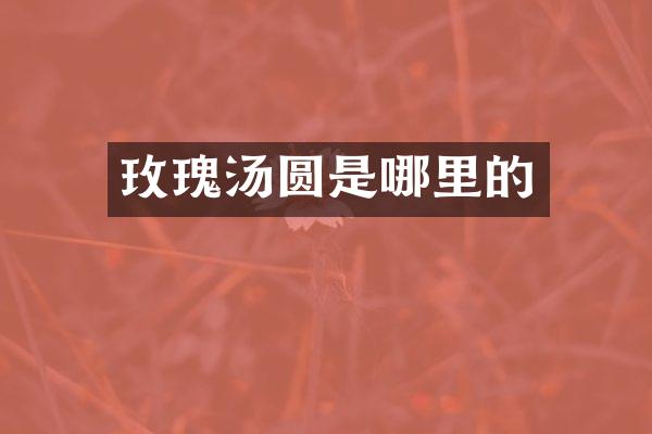 玫瑰汤圆是哪里的