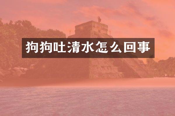 狗狗吐清水怎么回事