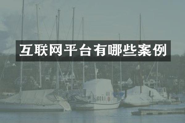 互联网平台有哪些案例