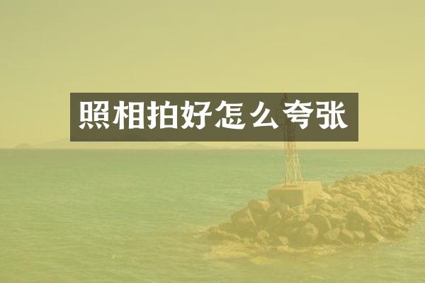 照相拍好怎么夸张