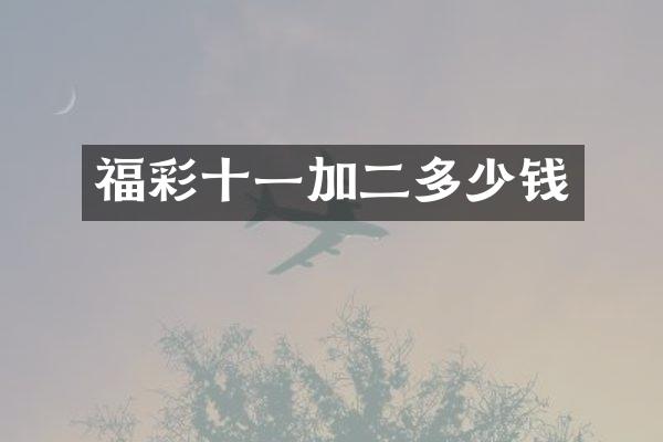 福彩十一加二多少钱
